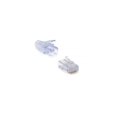 Cable Wholesale Platinum Tools EZ-RJ45 CAT6+ Crimp Connectors & EZ-RJ45 Cat6 Strain Relief Boots, POE 202016J